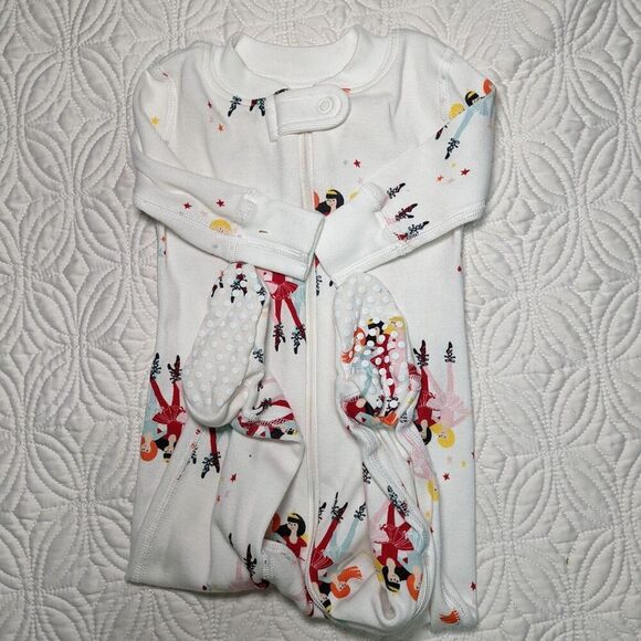 Hanna Andersson Little Sleepers With Feet Pajamas nine dancers size 50 0-3mo - Picture 5 of 5